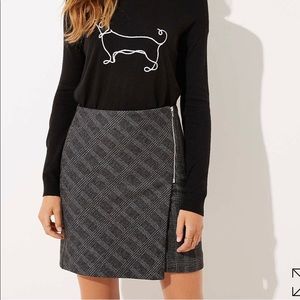 Plaid Zip Wrap Skirt